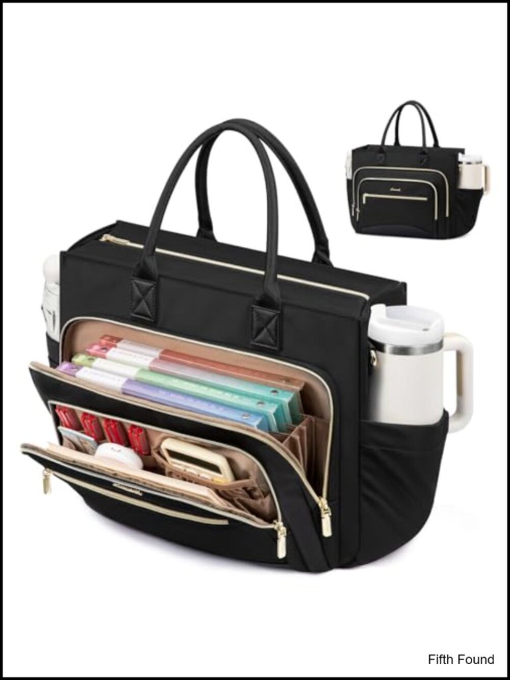 Laptop Work Tote Bag For Women With File Organizer